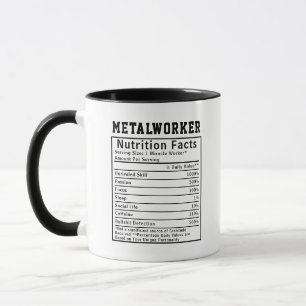 Mug Faits Nutritionnels Amusants pour Métallurgiste Éq