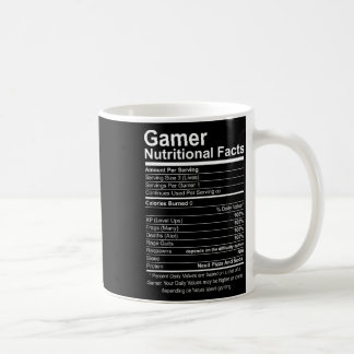 Mug Faits Nutritionnels de Joueur Cool Joueur Jeu Vidé