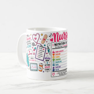 Mug Faits Nutritionnels d'Infirmière Drôles