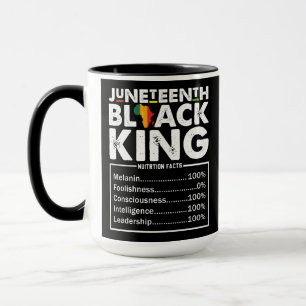 Mug Faits nutritionnels Juneteenth Black King Mélanine