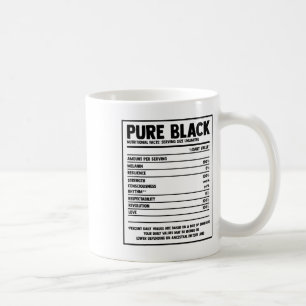 Mug Faits nutritionnels Pure Black Mois de l'histoire 
