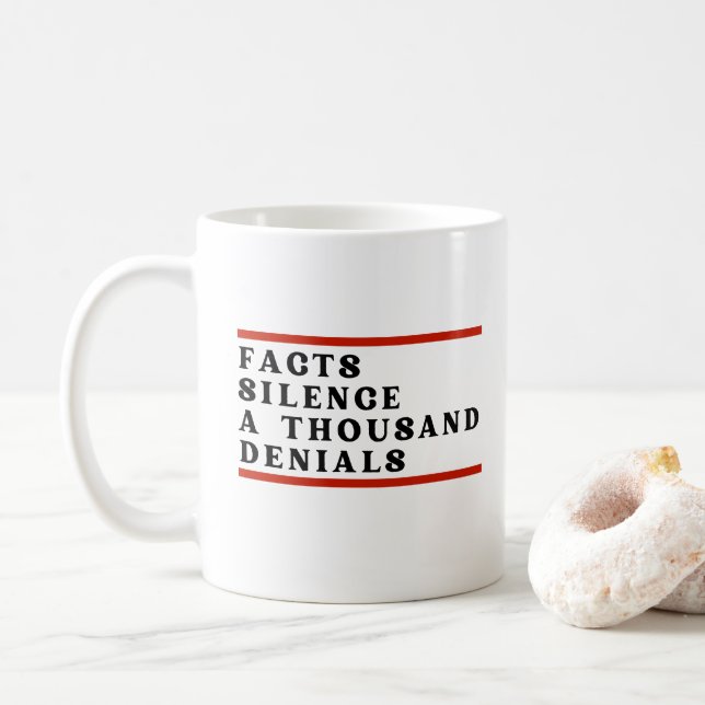 Mug Faits Silence A Thèmes et dénégations (Avec donut)