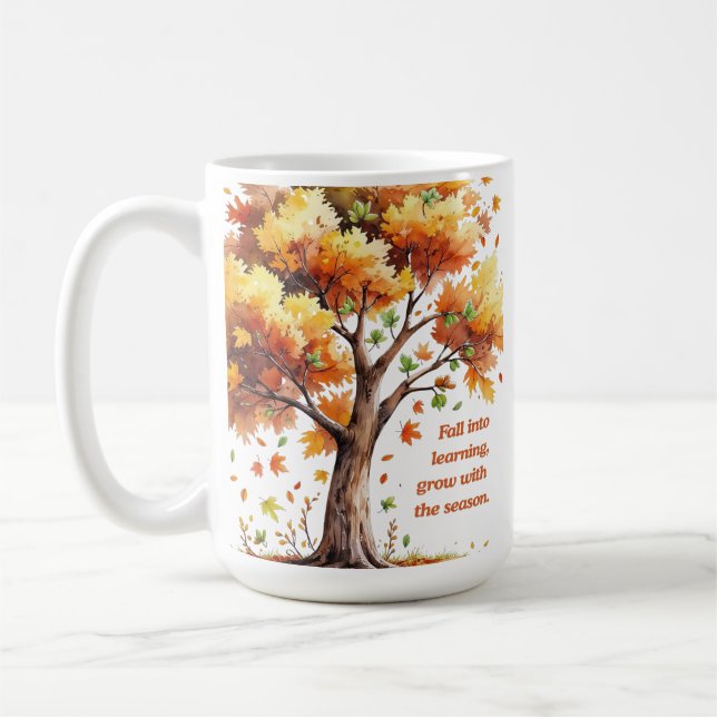 Mug Fall Into Learning – Inspirational Autumn  (Gauche)