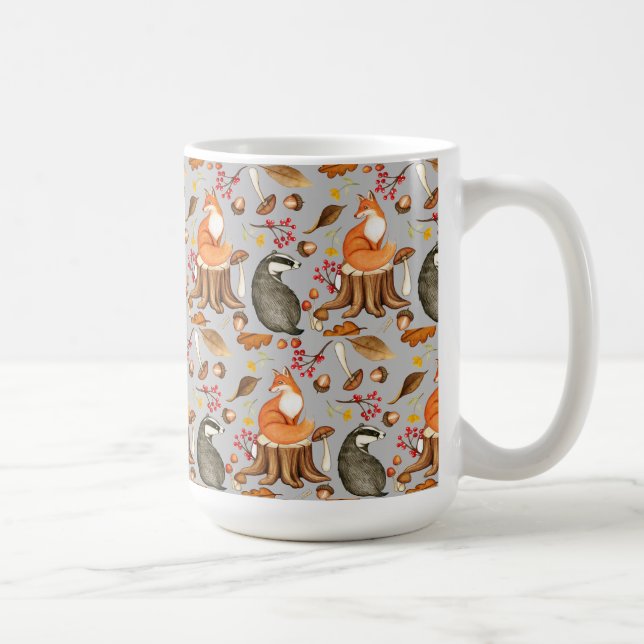 Mug Fall Leaves Badger & Fox (Droite)