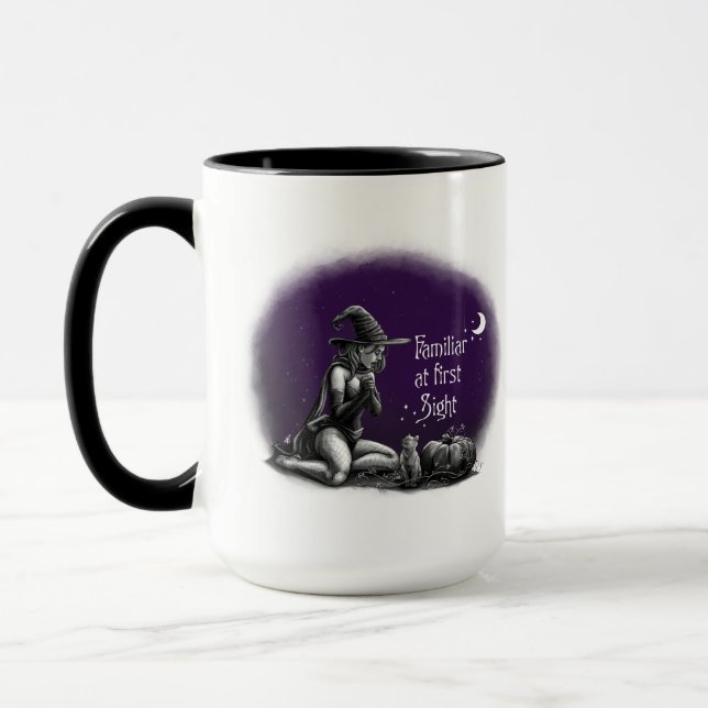 Mug Familier à la première vue (Ciel violet) (Gauche)