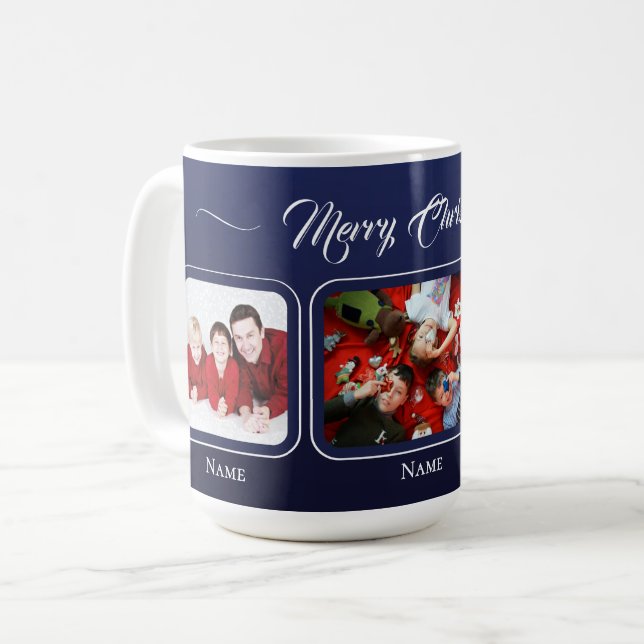 Mug Famille Bleu Minuit (Devant gauche)