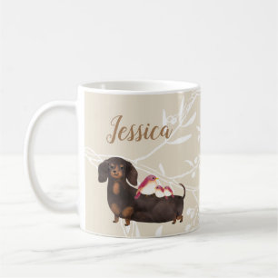 Mug Famille Dachshund et Birds