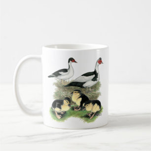 Mug Famille de canards Muscovy à pieds noirs