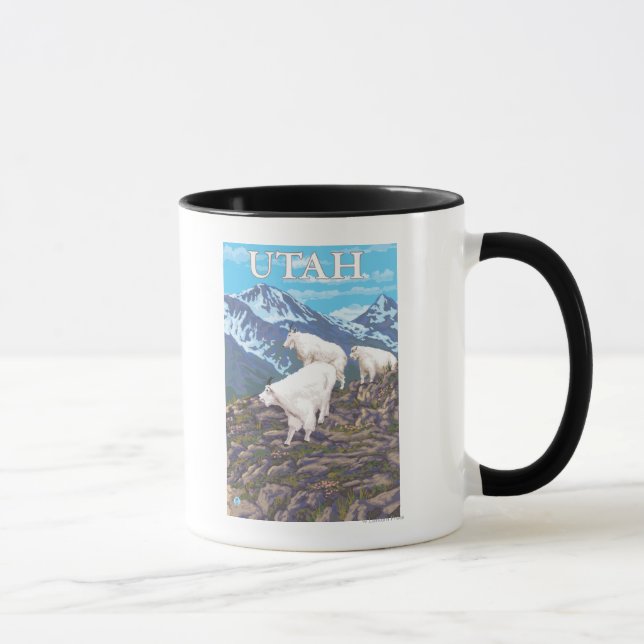 Mug Famille de chèvres de Montagne BlancheUtah (Droite)