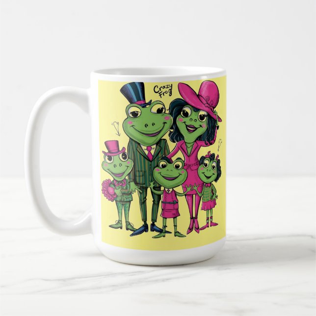 Mug famille de grenouilles folleMug (Gauche)