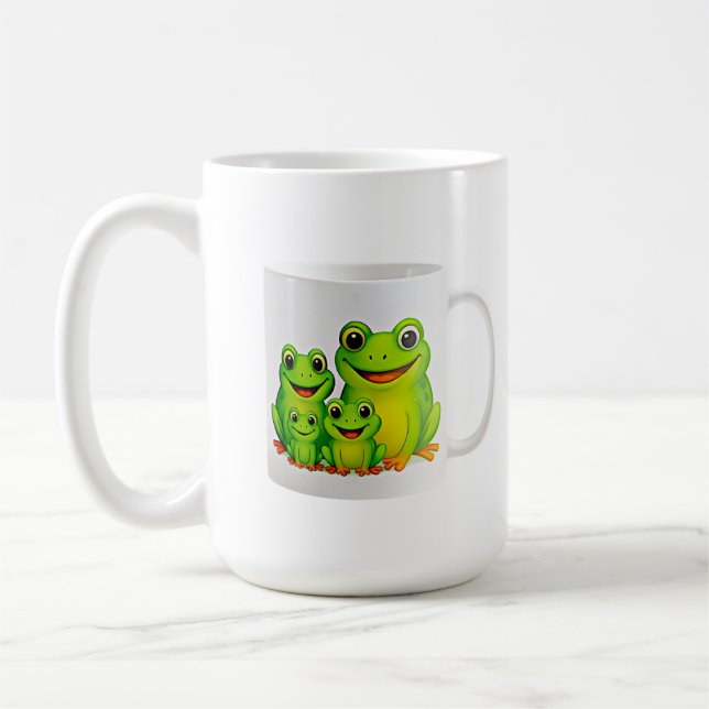 Mug Famille de grenouilles mignonne (Gauche)