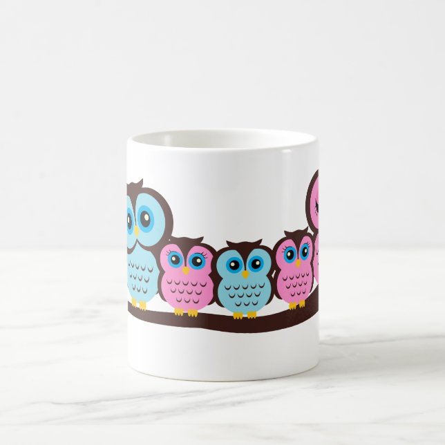 Mug Famille de hibou de cinq (Centre)