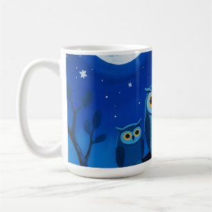 Mug Famille de hiboux sous la lune