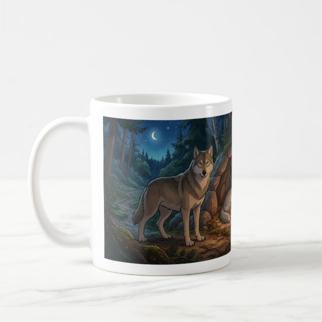 Mug Famille de loups   (Gauche)