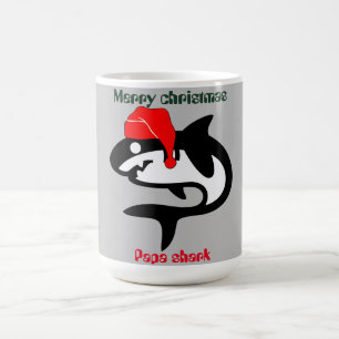 Mug famille de noël de requin, personnaliser personnal