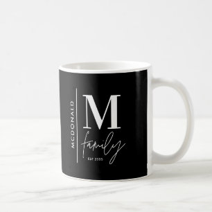 Mug Famille de photos personnalisées Monogramme modern