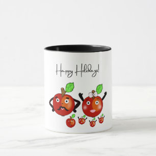 Mug Famille de pommes rouges mignonnes