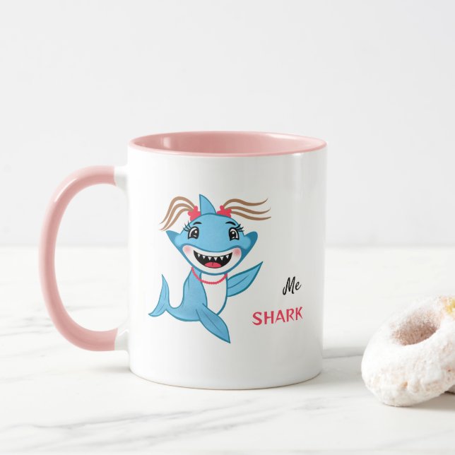 Mug Famille de Requins Heureux Moi Requin (Avec donut)