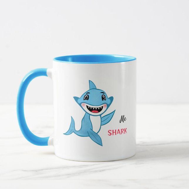Mug Famille de Requins Heureux Moi Requin (Gauche)
