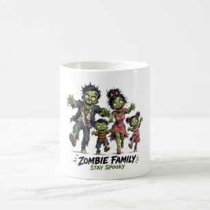 Mug Famille de zombies mignons, restez effrayants
