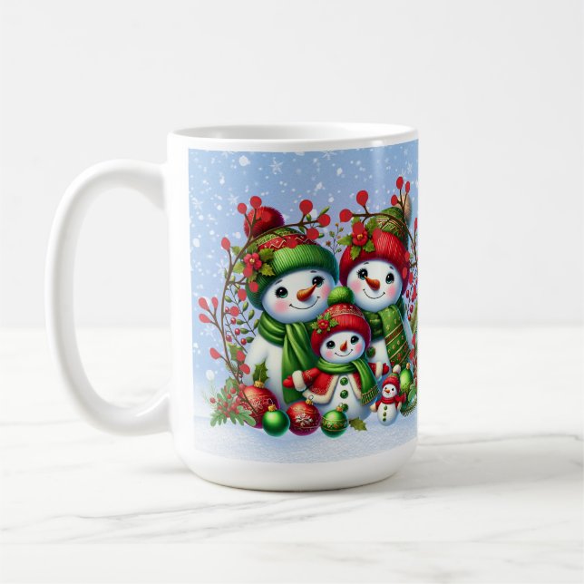 Mug Famille Festive Snowman (Gauche)