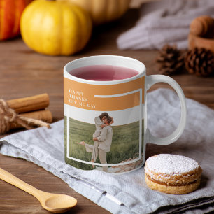 Mug Famille moderne photo et Bon thanksgiving cadeau d