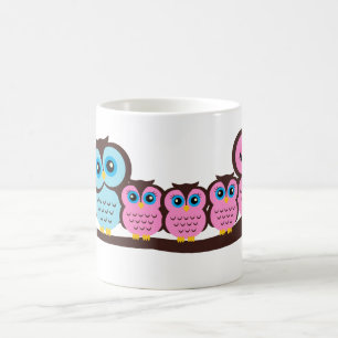 Mug Famille Owl de cinq
