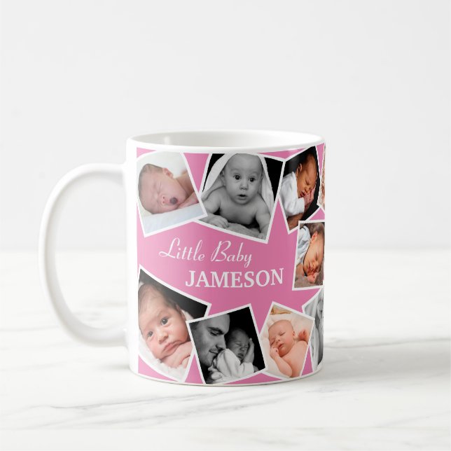 Mug Famille personnalisée 17 Photo Collage (Gauche)