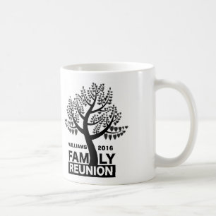 Mug Famille Réunion Coeur Arbre Noir Silhouette