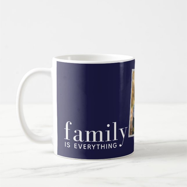 Mug famille tout moderne élégant cadeau photo (Gauche)