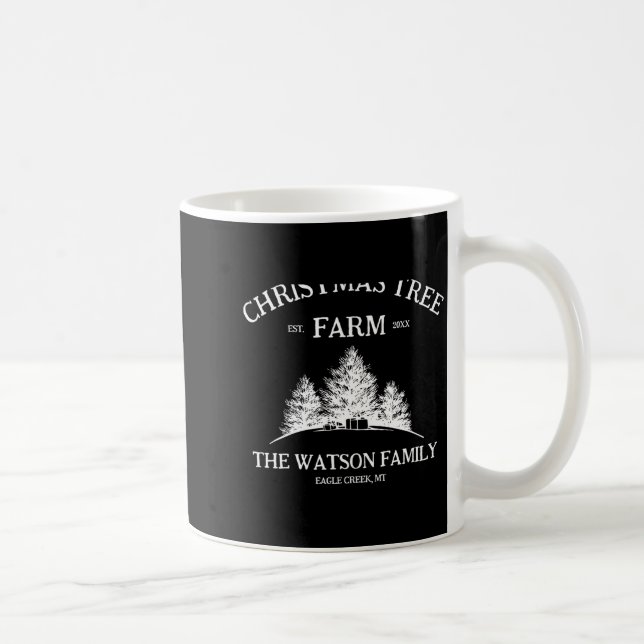 Mug Family Name Christmas Tree Farm Retro  (Droite)