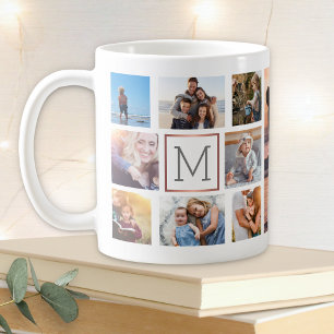 Mug Family Photo Collage Monogram