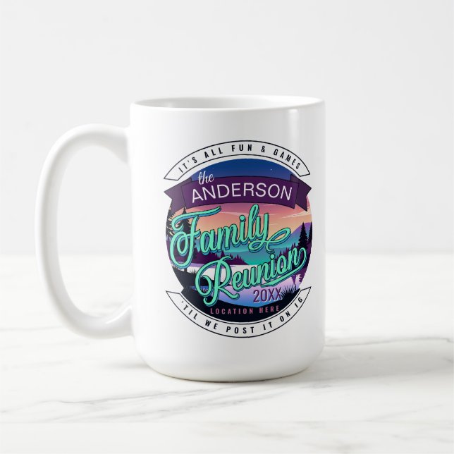 Mug Family Reunion Mountain Lake Landscape Dk ID1126 (Gauche)