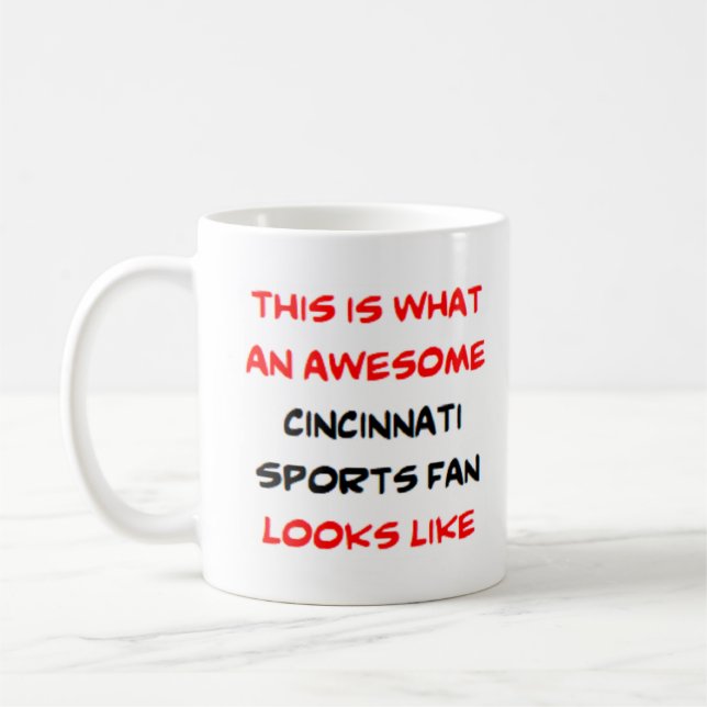 Mug fan de cincinnati, génial (Gauche)