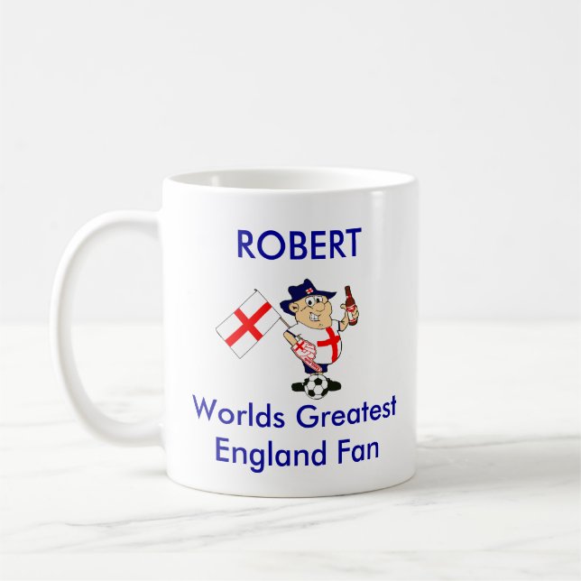 Mug Fan de foot personnalisable de l'Angleterre (Gauche)