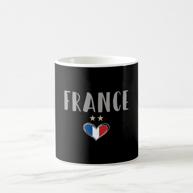 Mug Fan de football France Chemise avec coeur (Centre)