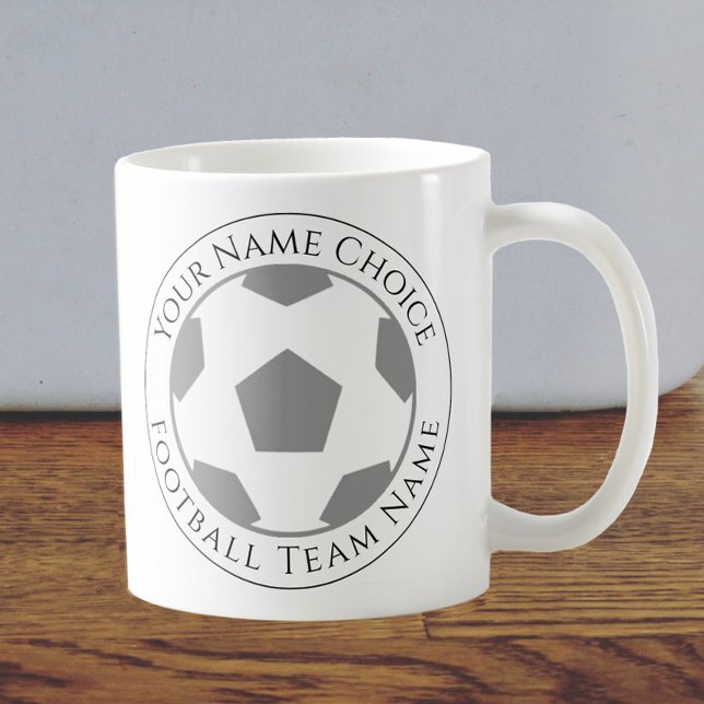 Mug Fan de football Nom et Club de football (Créateur téléchargé)