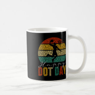 Mug Fan de joueur rétro à pois, heureuse journée à poi