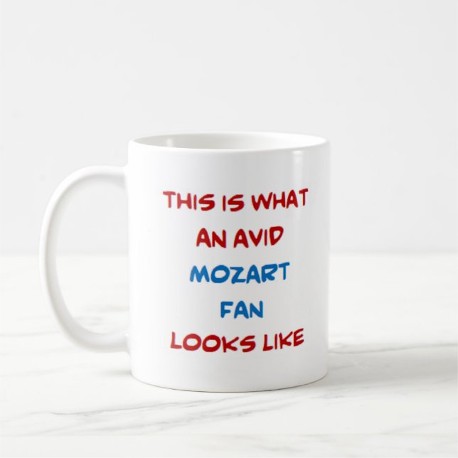 Mug fan de mozart, passionné (Gauche)