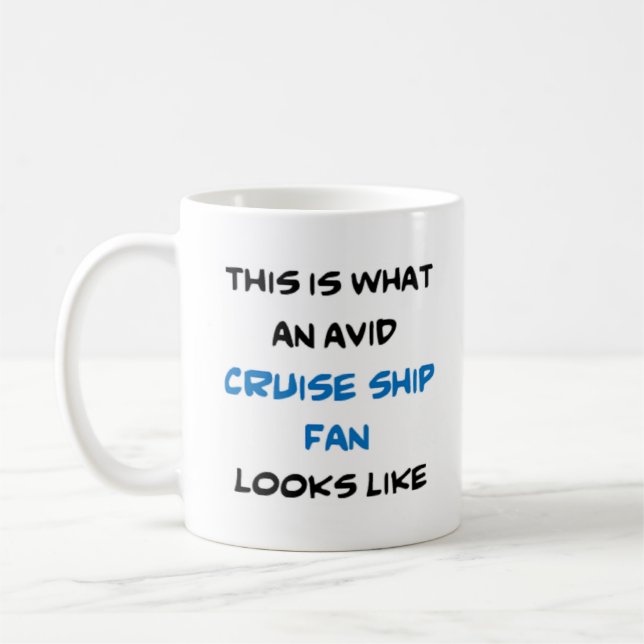 Mug fan de paquebots de croisière, avide (Gauche)