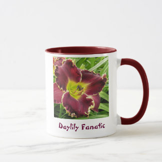 Mug Fanatique de Daylily avec la fleur pourpre
