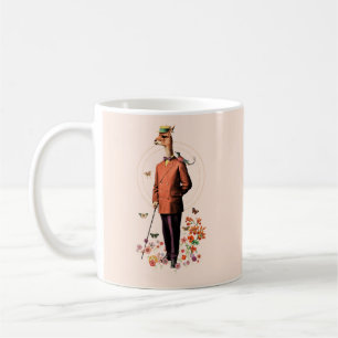 MUG FANCY LAMA ANIMAL DANS LES FLEURS ET LES BOUTEILLE