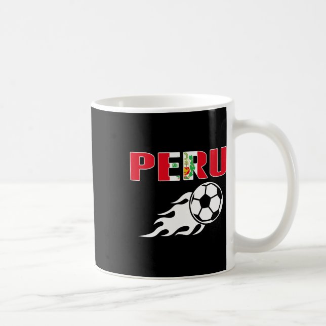 Mug Fans de foot péruviens fiers maillot drapeau péruv (Droite)