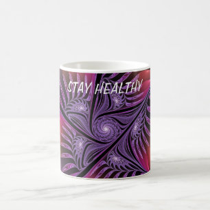 Mug Fantaisie Abstraite Colorée Tripante Fractale Viol