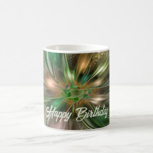 Mug Fantaisie Abstraite Moderne Fleur Fractale Colorée