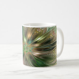 Mug Fantaisie Abstraite Moderne Fleur Fractale Colorée