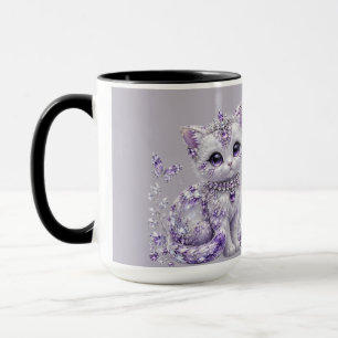 Mug Fantaisie de chaton royal violet