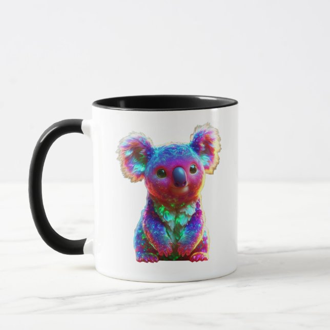 Mug Fantaisie de koala arc-en-ciel Art (Gauche)