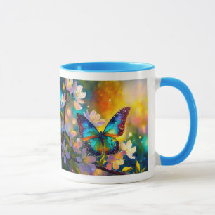 Mug Fantaisie de lever de soleil papillon cerisier en 