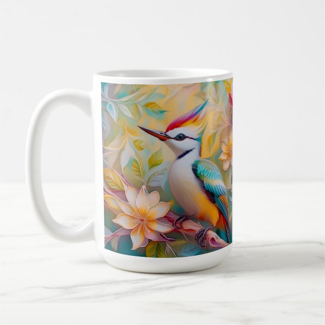 Mug Fantaisie d'oiseau pic-enfant arc-en-ciel (Gauche)